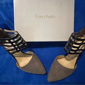 Ladies High Heel Franco Sarto Anniston Strappy Dress Shoes  8